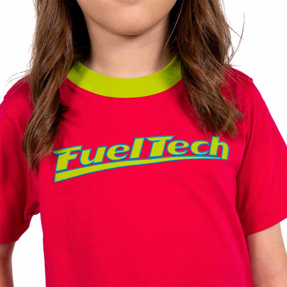 Camiseta Infantil Cropped Rosa - FuelTech Brasil